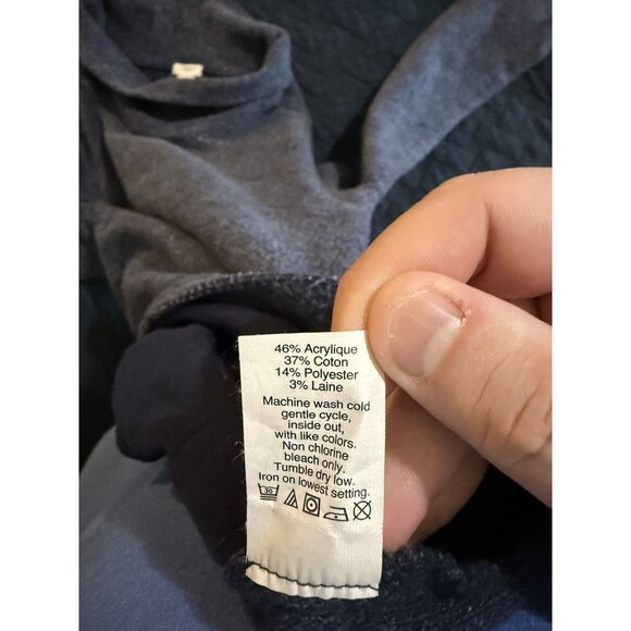 J. Crew Womens Size Med Cowl Neck Sweatshirt Soft Knit Sweater Heathered Blue - Picture 6 of 6